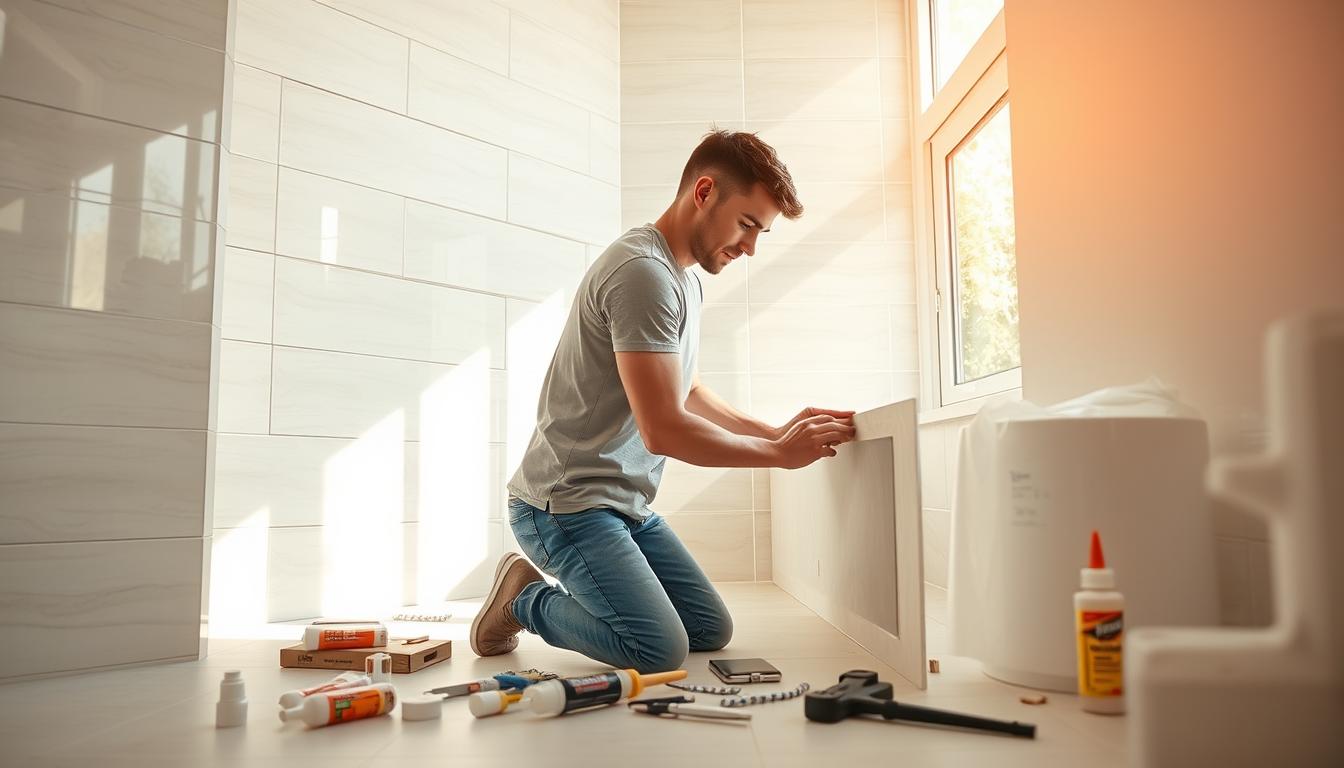 Como Assentar Azulejos na Cozinha ou Banheiro Sozinho:DIY