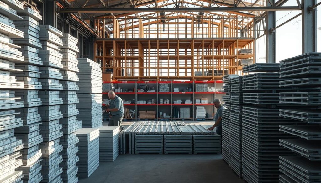 otimização de espaço em canteiro de obras